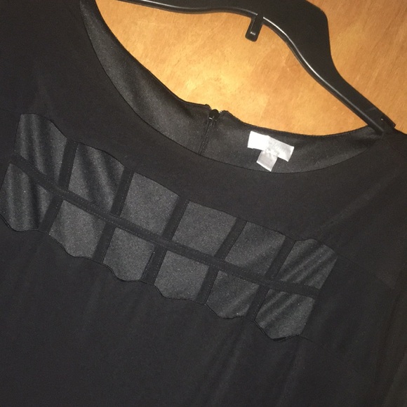 22/24W Avenue Black Cutout Grid Sheath Dress - Picture 4 of 8